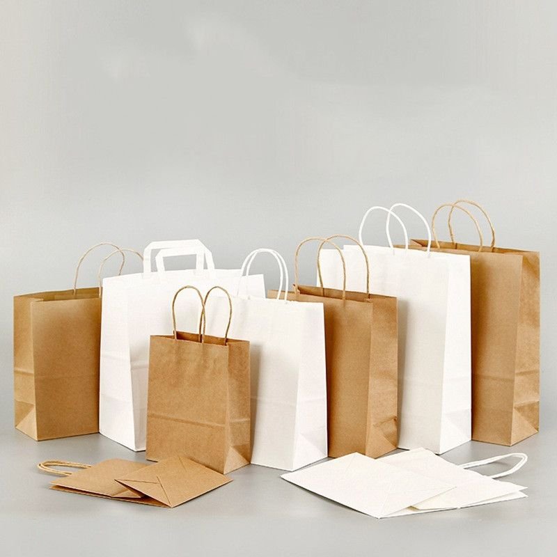 50pcs/set Custom 33*26*12cm Kraft Paper Sacks