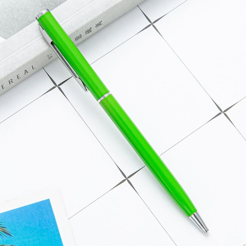 Simple Metal Flat Ball Pen Capacitor Metal Pen