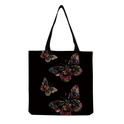 Women'S Multifunctional Large Capacity Butterfly Print Shopping Bag