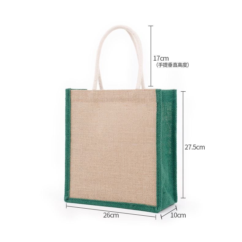 Casual Multicolor Cotton Rope Portable Linen Tote Bag