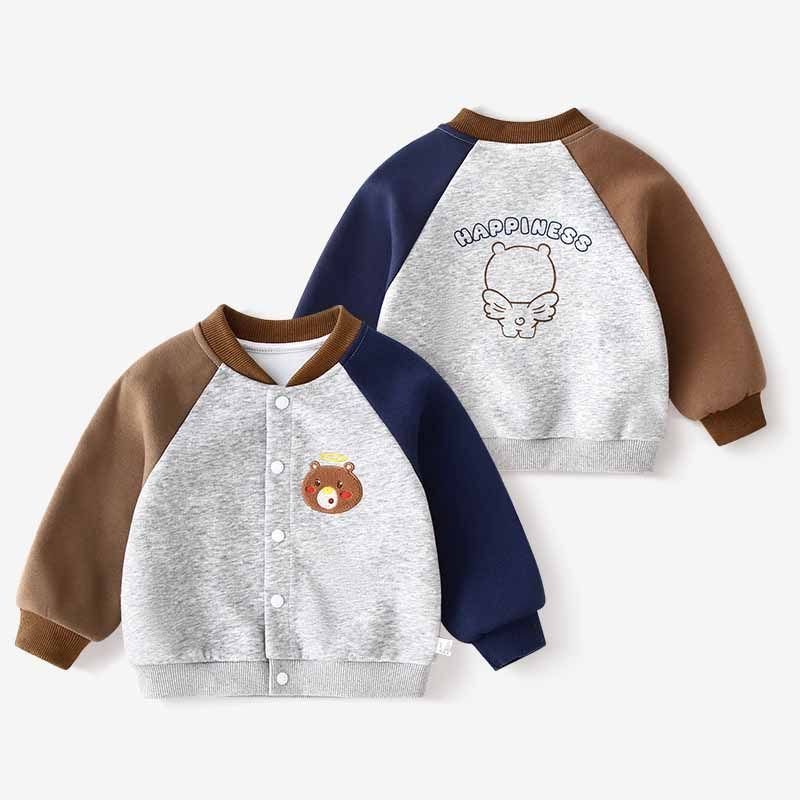 Kids Toddler Boys Girls Spring Autumn Casual Cute Cartoon Print Long Sleeve Coat