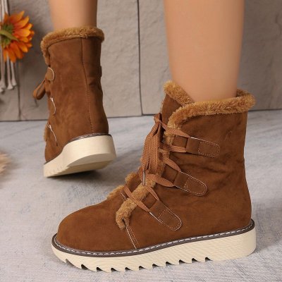 Autumn And Winter Women Plus Size Warm Snow Boots