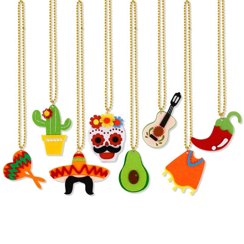 Mexico May 5 Felt Cactus Necklace Party Supplies