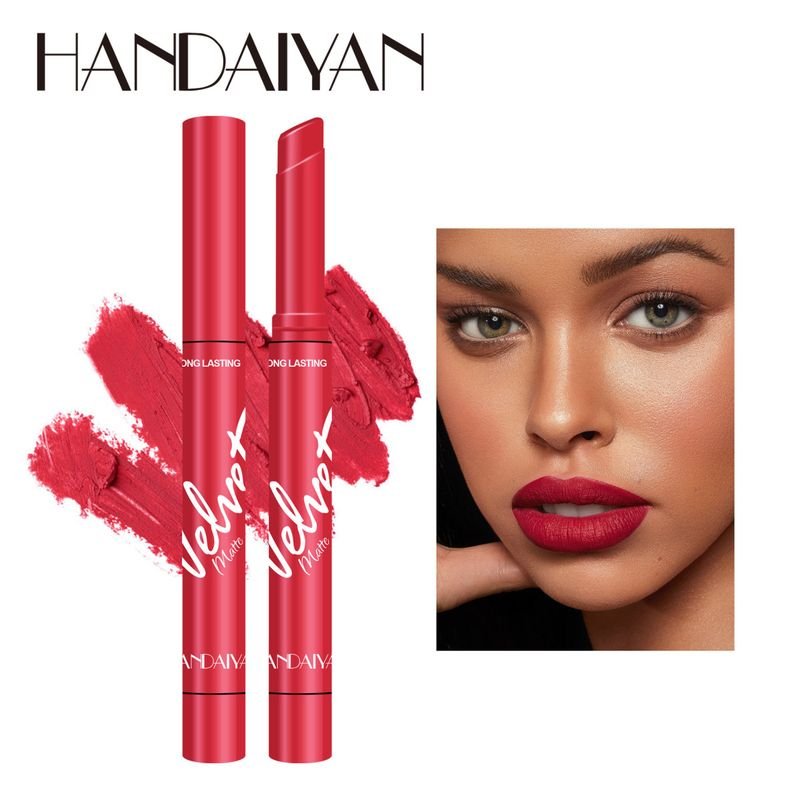 Handaiyan Women Long-Lasting Easy-To-Color Natural Matte Matte Matte Velvet Lipstick