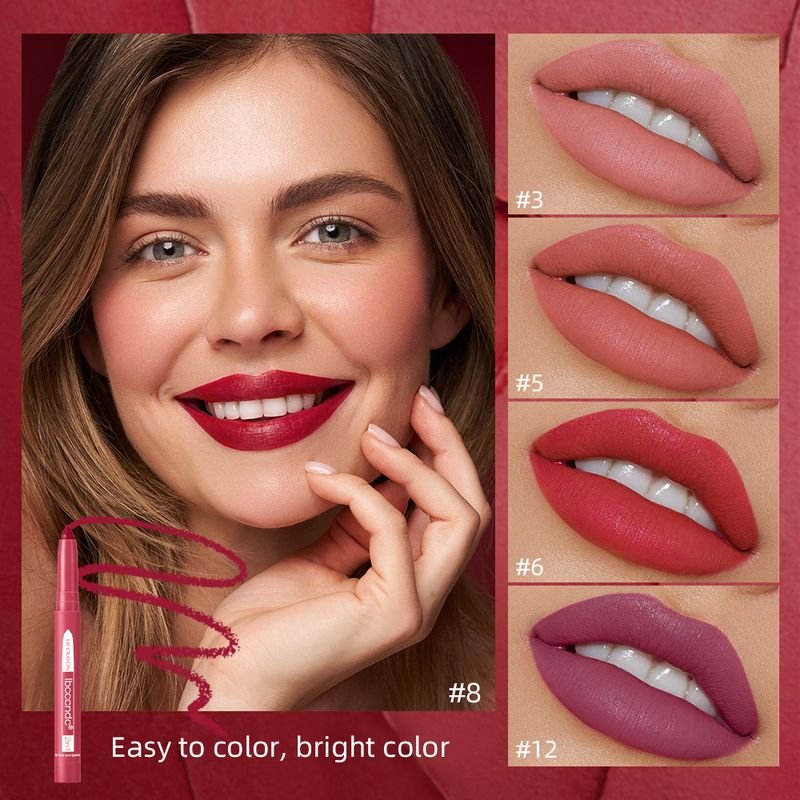 Ibcccndc Women Long-Lasting Waterproof Matte Rotating Lip Liner