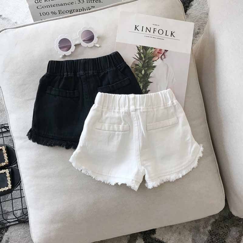 Kids Toddler Girls Fashion Casual Solid Color Denim Shorts