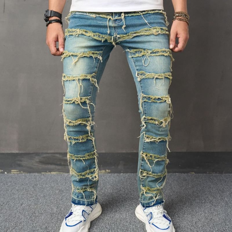 Men Fashion Casual Loose Street Tide Jeans