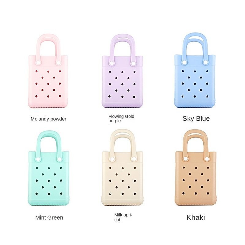 Fashion Solid Color EVA Mini Hole Tote Bag