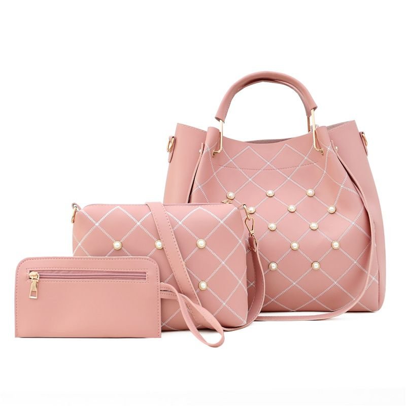 Women Fashion Large-Capacity Handbag Three-Piece Set