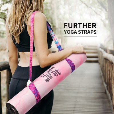 Simple Nylon Yoga Mat Strap Digital Printing Yoga Stretch Belt