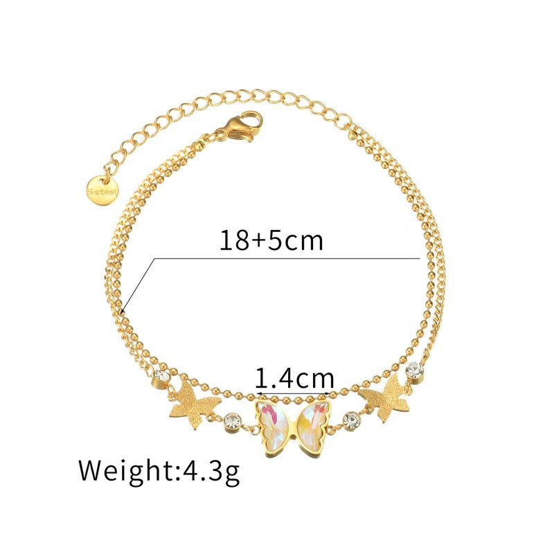 Women Fashion Simple Butterfly Pearl Bracelet