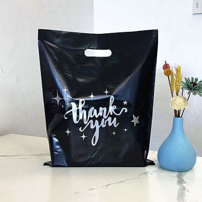 Thankyou Plastic Handbag Clothing Packaging Gift Bag 100/Set