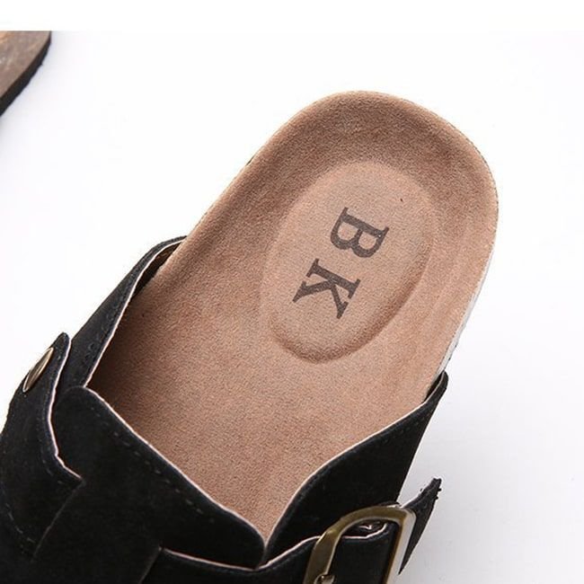 Size:4.5-12 Women Fashion Color Blocking Round-toe Mules