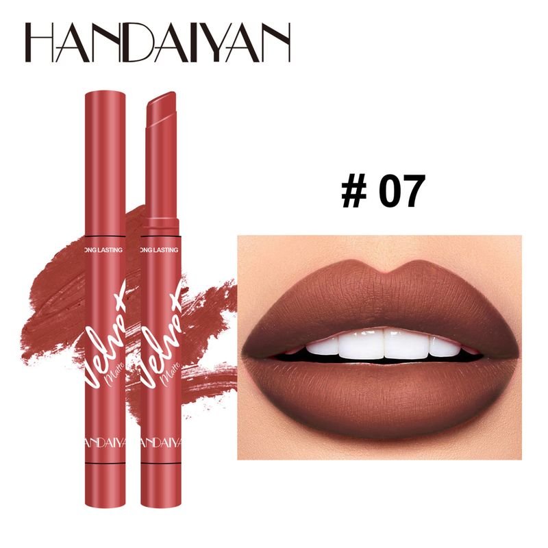 Handaiyan Women Long-Lasting Easy-To-Color Natural Matte Matte Matte Velvet Lipstick