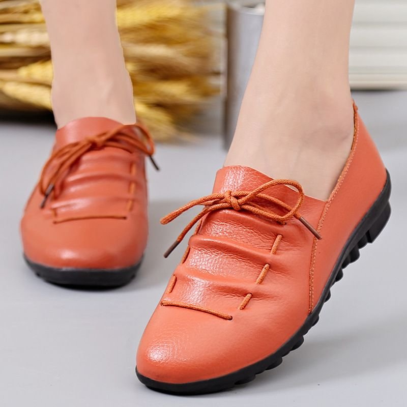 Size:4.5-9 Women Leisure Lace up Flats Shoes