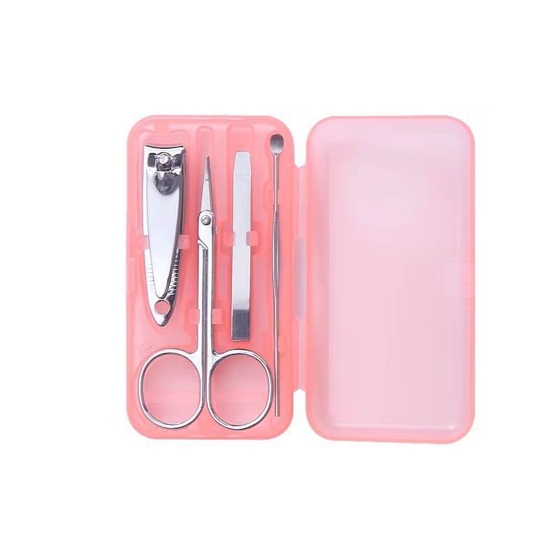 Stainless Steel Nail Clipper Portable Nail Art Manicure Tool Plastic Box 4 Piece Set Nail Clipper Nail Clipper Nail Suit