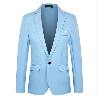 Men Plus Size Casual Long Sleeve Solid Color Pocket Design Suit Coat