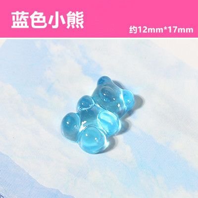 Nail Art Cartoon Transparent Jelly Bear Resin Accessories 20pcs/pack