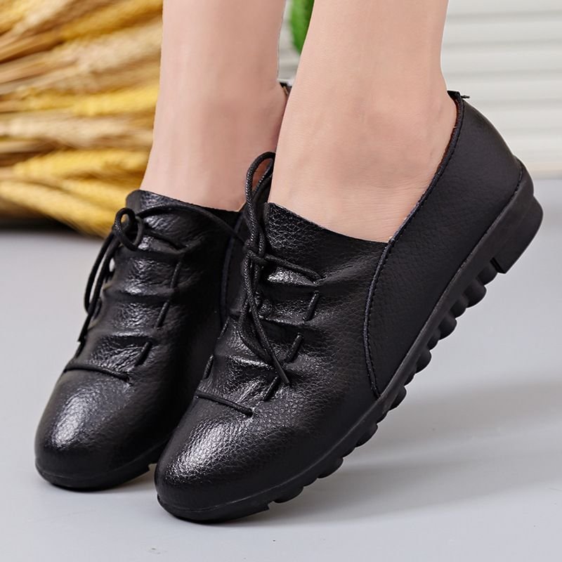 Size:4.5-9 Women Leisure Lace up Flats Shoes