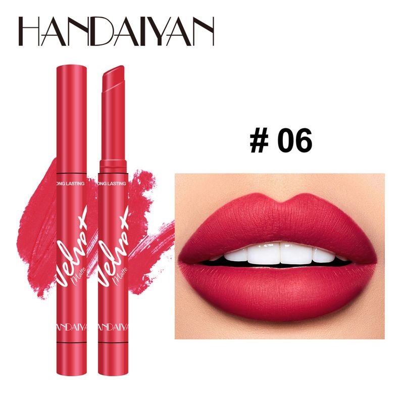 Handaiyan Women Long-Lasting Easy-To-Color Natural Matte Matte Matte Velvet Lipstick