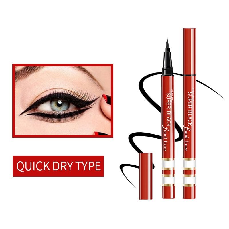 Silver Tube Red Tube Waterproof Anti-Sweat Anti-Oil Non-Blooming Eyeliner Pen