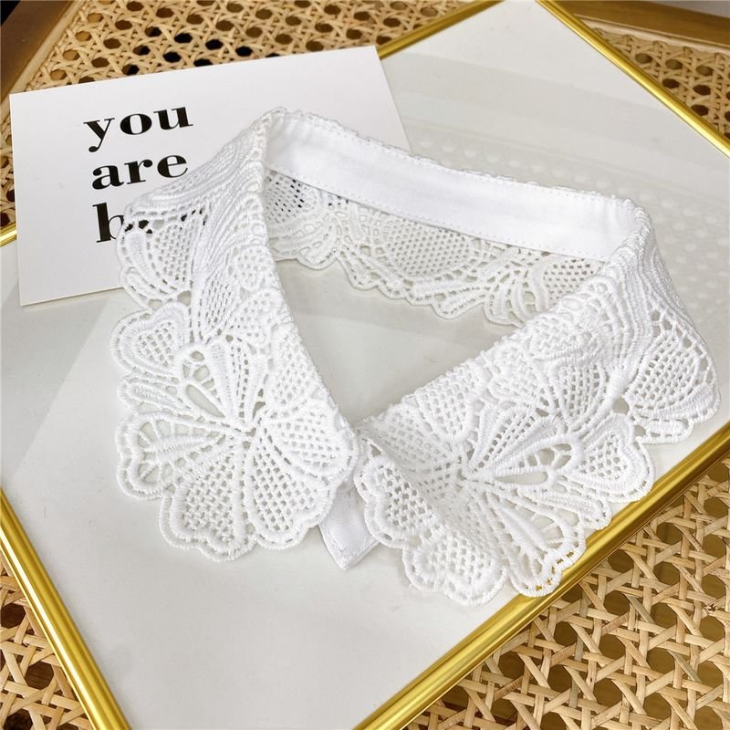 Spring And Autumn Summer Decorative Solid Color Lace False Collar