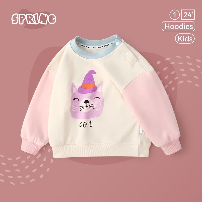 Kids Toddler Boys Girls Spring Autumn Casual Cute Cartoon Print Long Sleeve Sweatshirts