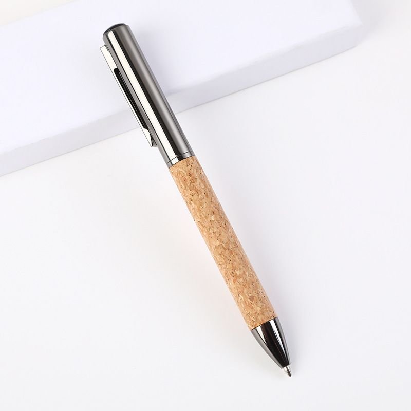 Simple Cork Metal Ballpoint Pen Office Stationery