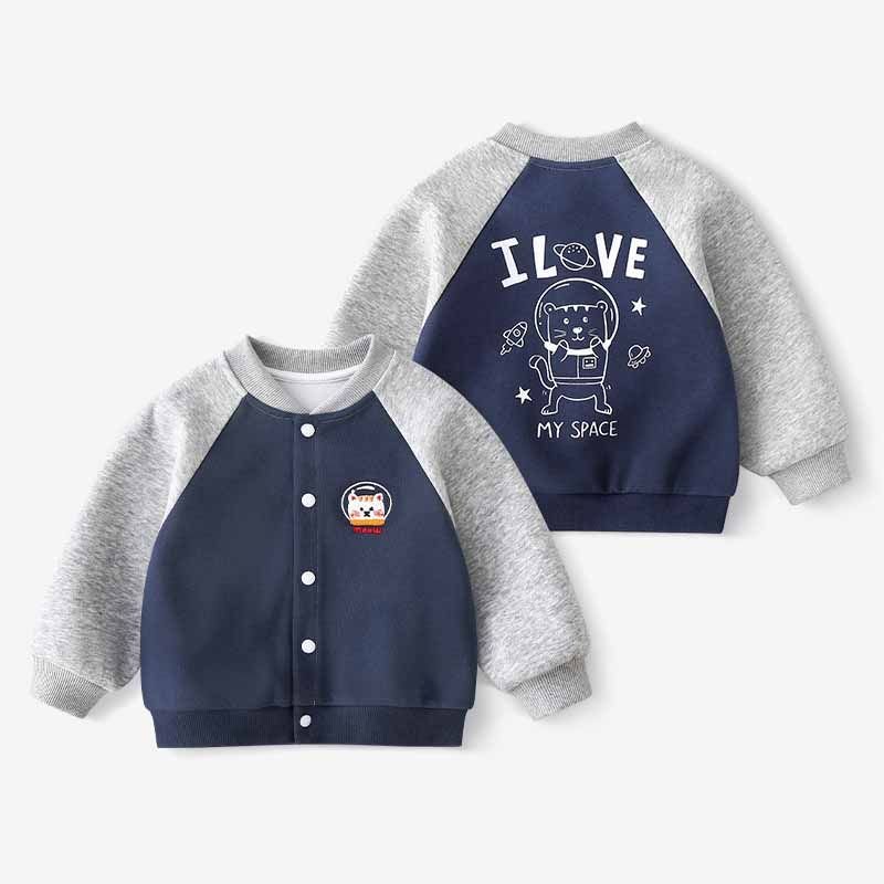 Kids Toddler Boys Girls Spring Autumn Casual Cute Cartoon Print Long Sleeve Coat