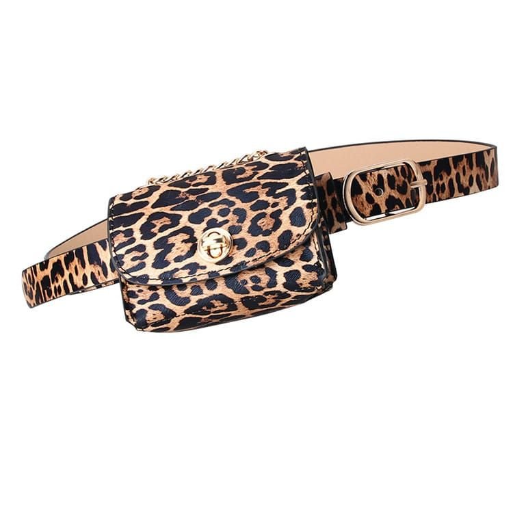 Women Fashion Animal Pattern Detachable Waist Bag