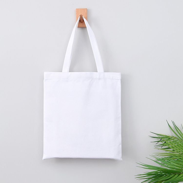 Women Simple Solid Color Canvas Shopping Bag