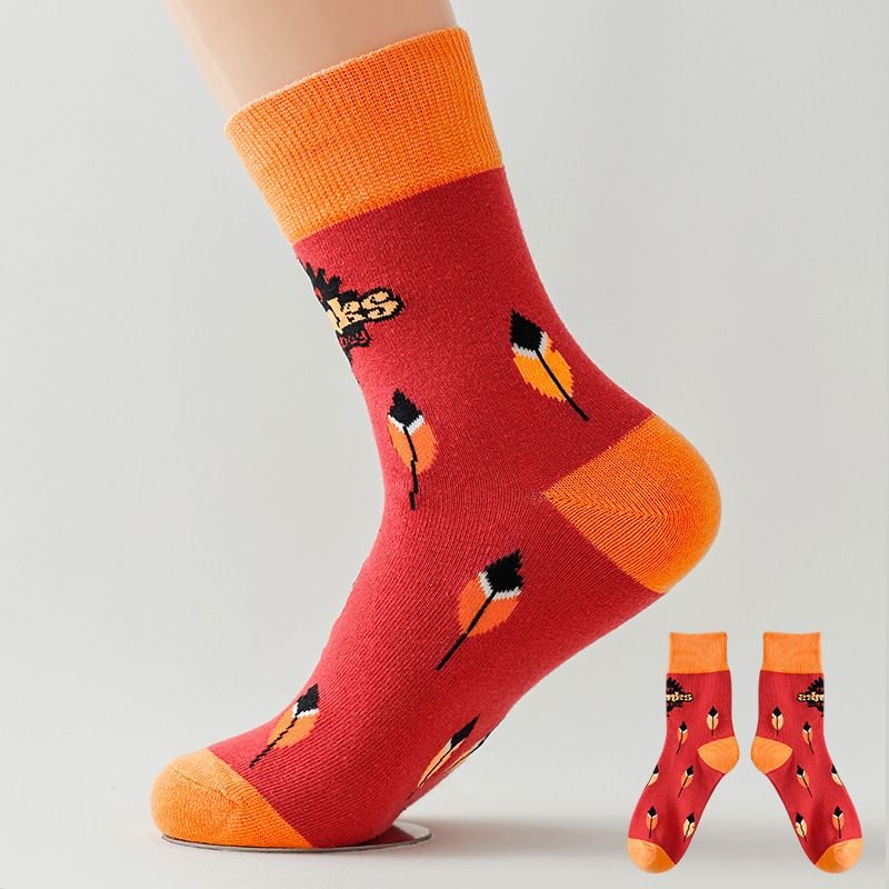 Thanksgiving Couple Printed Socks