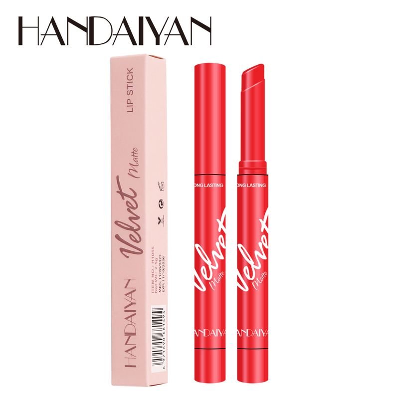 Handaiyan Women Long-Lasting Easy-To-Color Natural Matte Matte Matte Velvet Lipstick