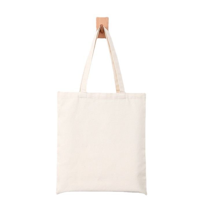 Women Simple Solid Color Canvas Shopping Bag