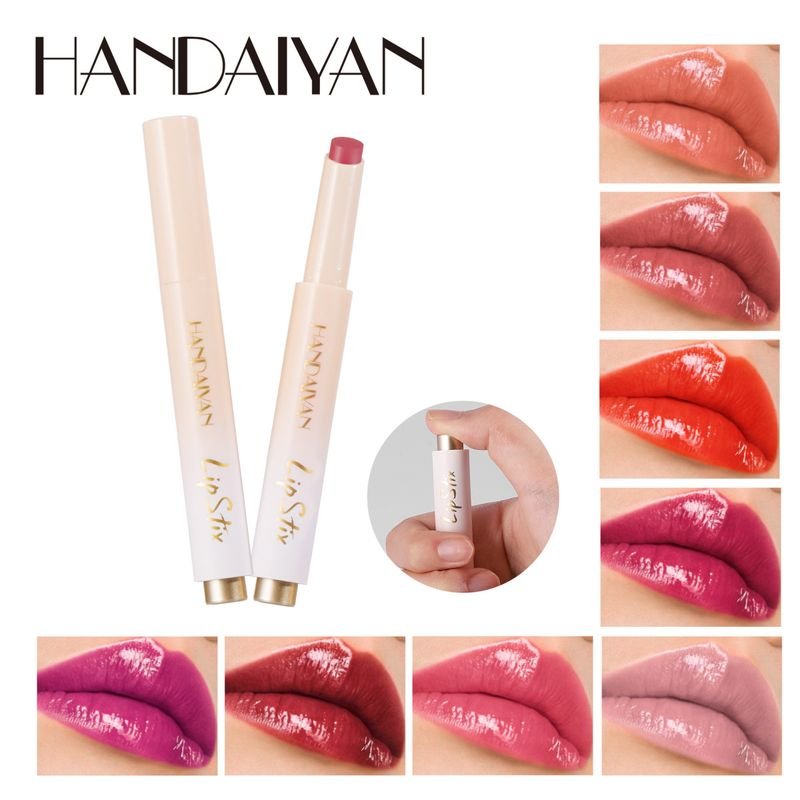 Women Handaiyan Simple Waterlight Mirror Moisturizing Press Lipstick