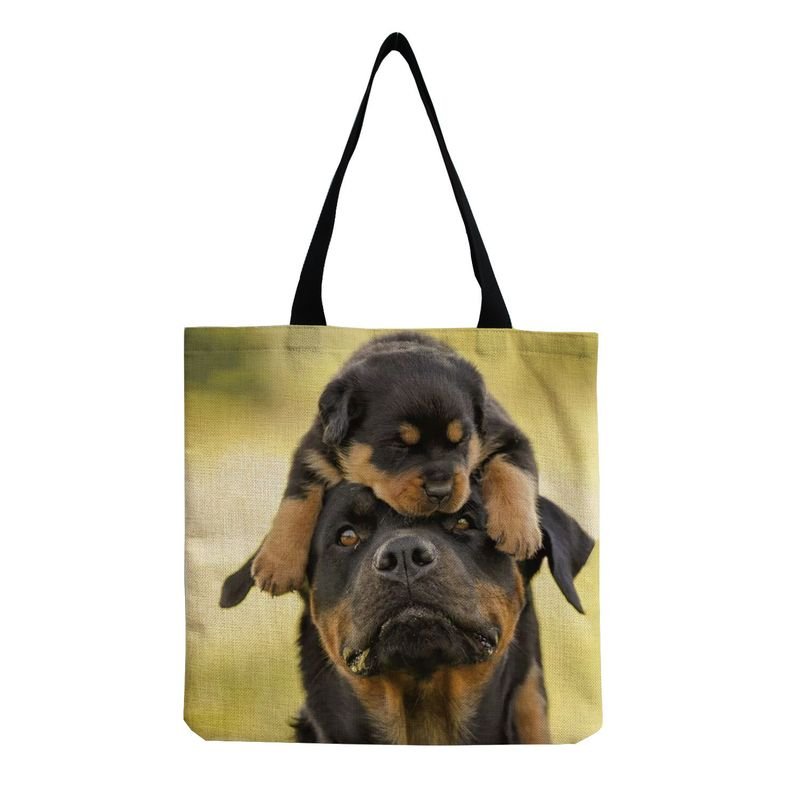 Personalized Large-Capacity Cute Pet Dog Printing Shopping Bag