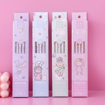 10pcs/box Cute Cartoon Pattern Pencil