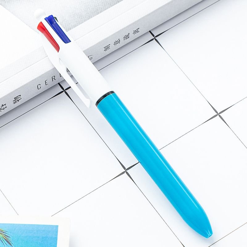 Student Stationery Multicolor Press Pen Four-In-One Plastic Ballpoint Pen