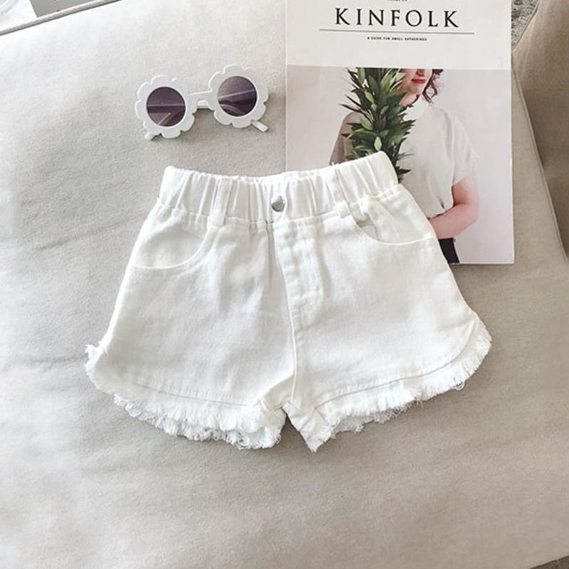 Kids Toddler Girls Fashion Casual Solid Color Denim Shorts