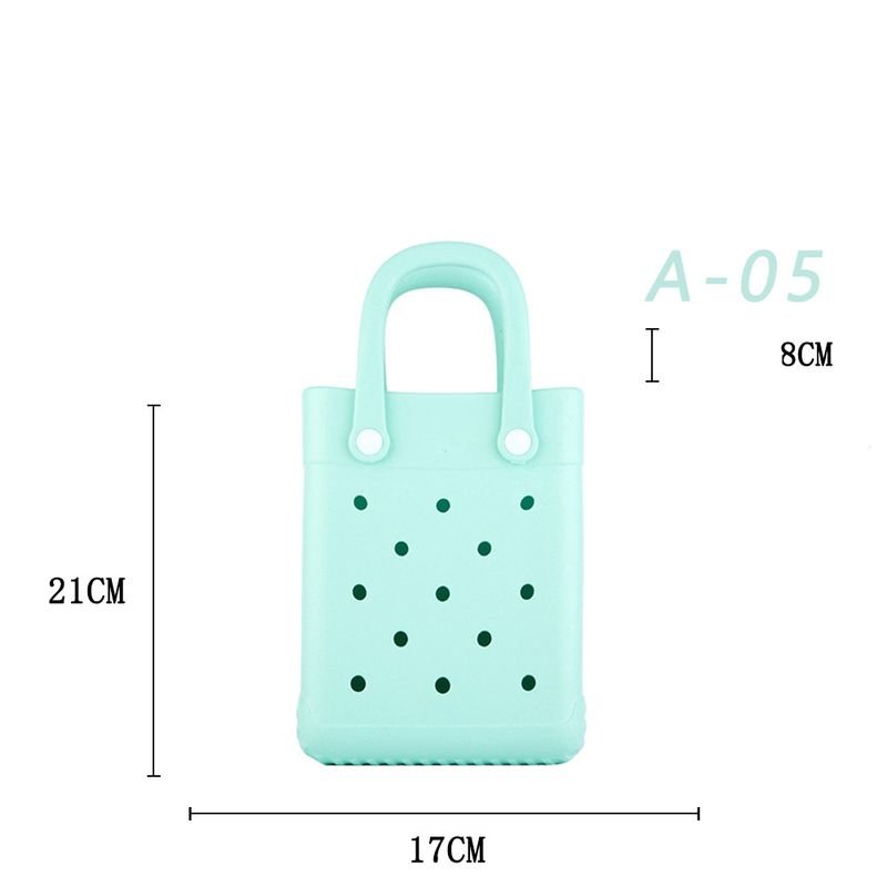 Fashion Solid Color EVA Mini Hole Tote Bag