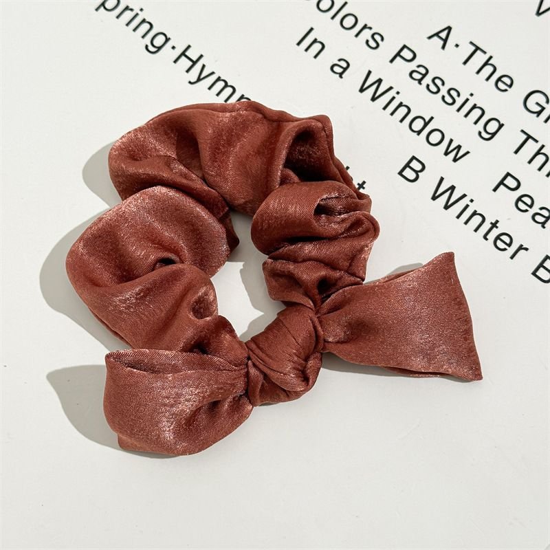 Women Fashion Satin Fabric Knotted Large Intestine Hair Ring