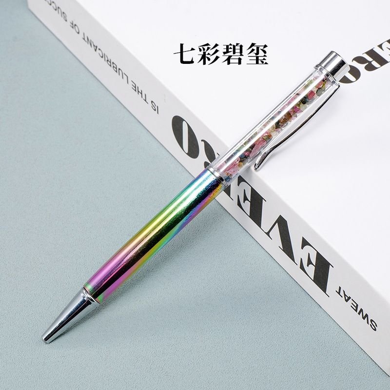 Simple Neutral Natural Crystal Gravel Ballpoint Pen