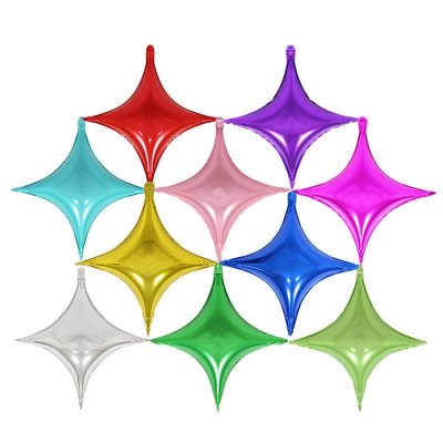 24 Inch Four Corner Star Aluminum Film Balloon Holiday Party Decoration