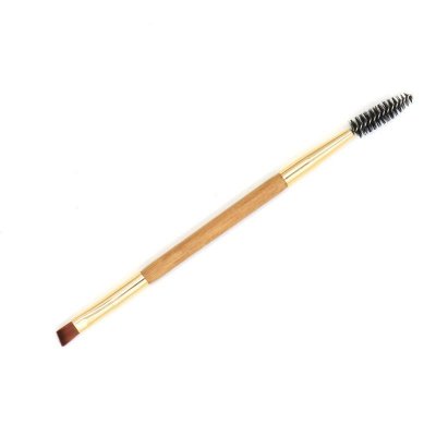 Double-Head Wooden Handle Eyelash Lip Brush