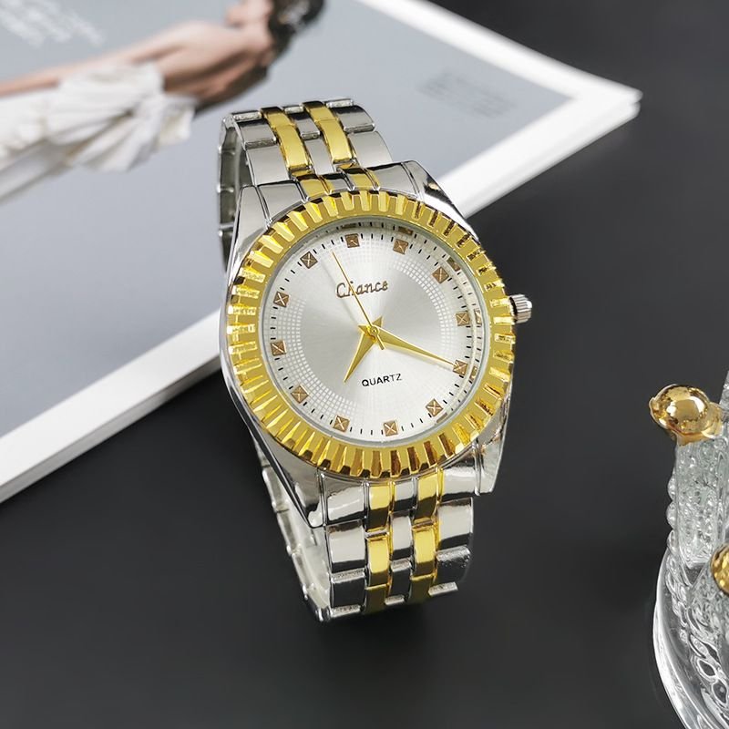 Simple Fashion Sun Pattern Quartz Alloy Steel With Couple Handle