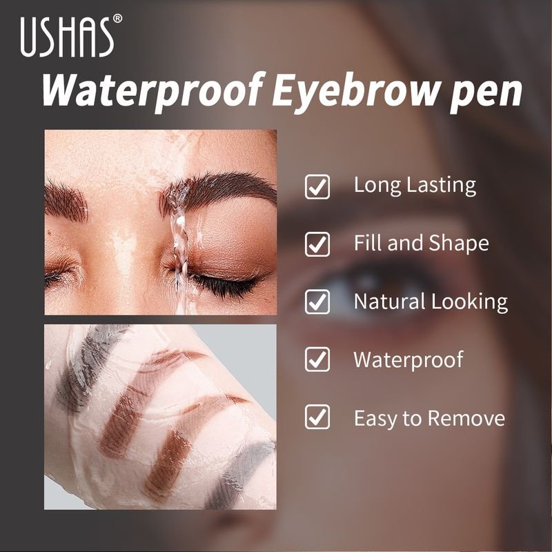 USHAS Women Long-Lasting Non-Blooming Eyebrow Cream With Eyebrow Brush